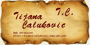 Tijana Čaluković vizit kartica